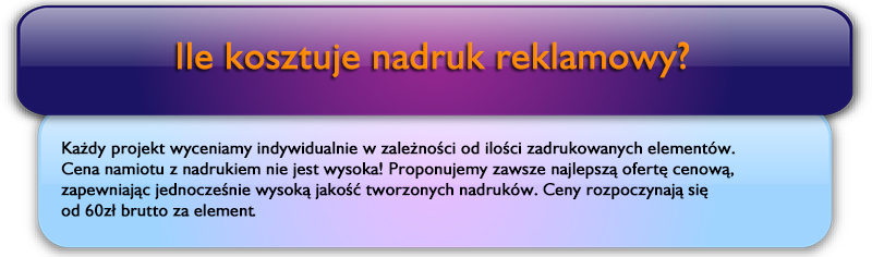 Nadruk na namiocie
